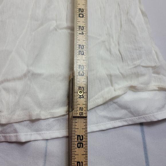 Tobi Tie Neck Key Hole Sleeveless Top Ivory Off White Shirt Size XS FTA1606C5 - Picture 7 of 7